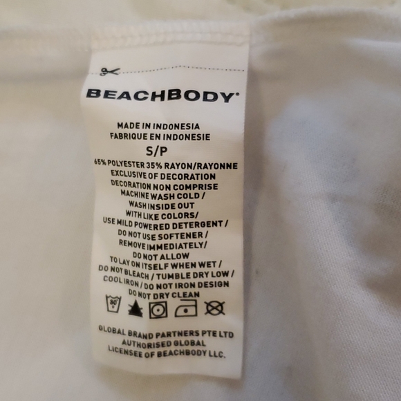 TEAM BEACHBODY COACH Tank Top White Black Size S - Picture 12 of 13